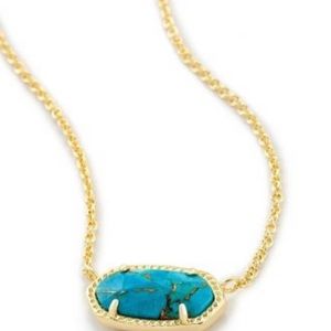 Kendra Scott Elisa Necklace in Gold with Bronze Veined Turquoise